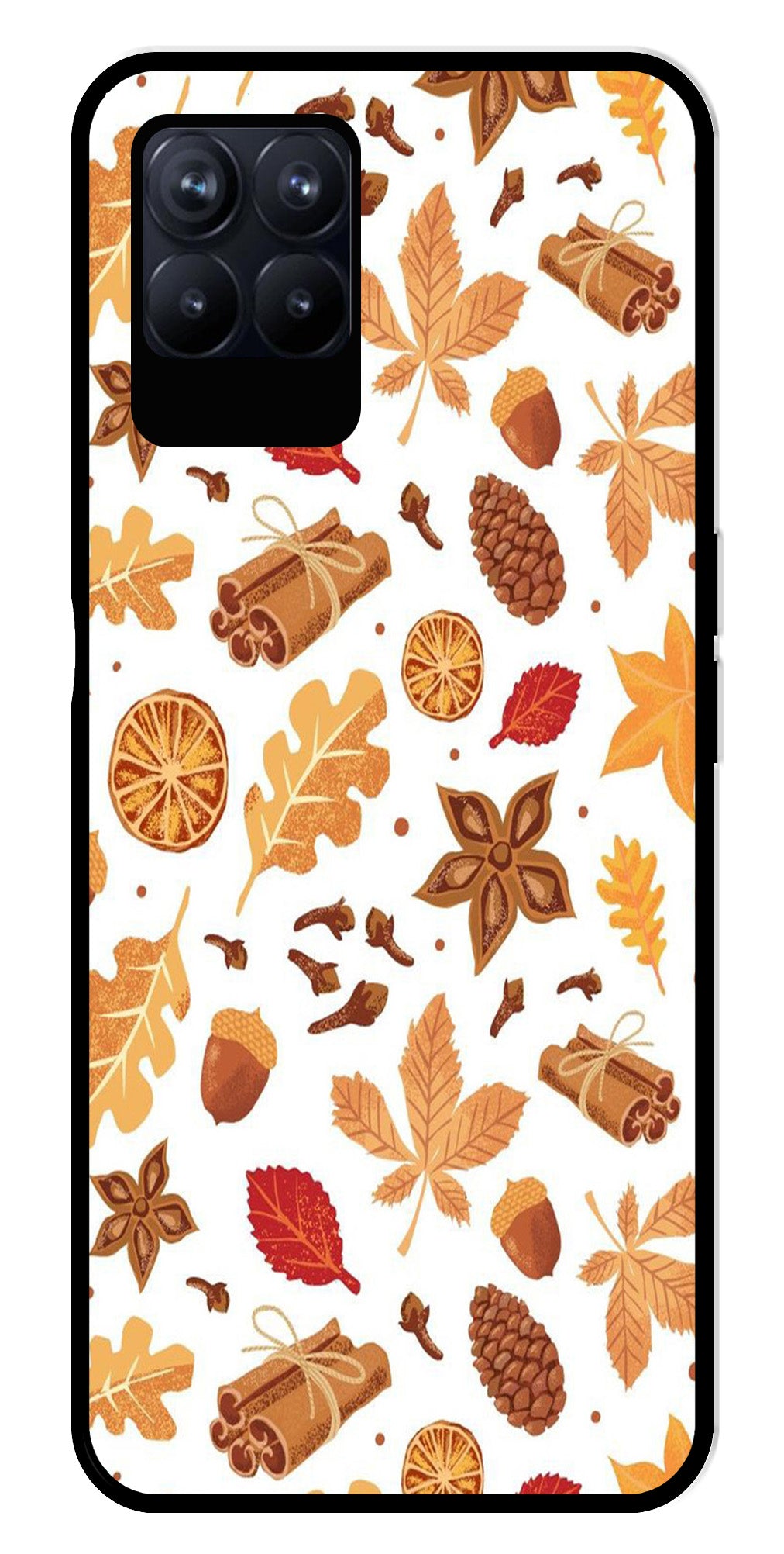 Autumn Leaf Metal Mobile Case for Realme Narzo 50 50 Autumn Leaf Metal Mobile Case for Realme Narzo 50 50 (Design No -19)