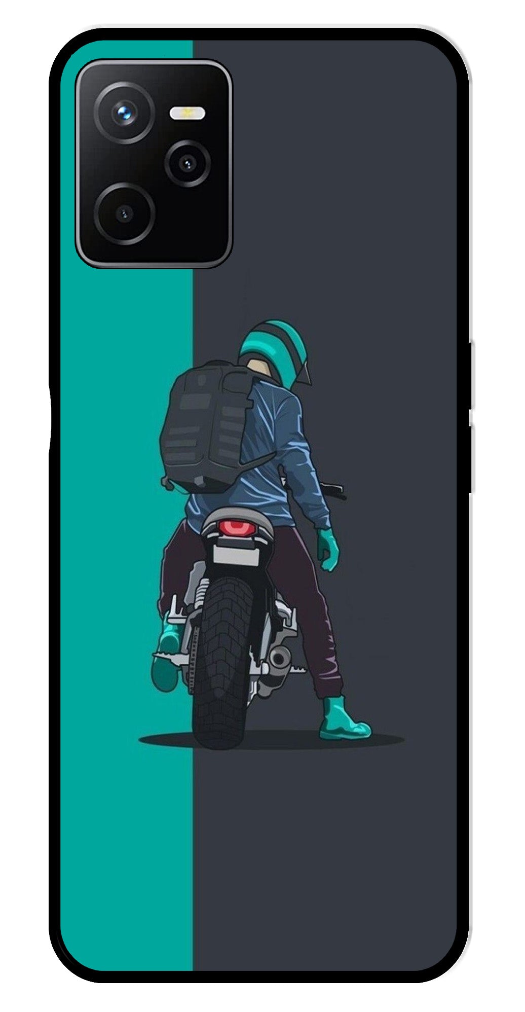 Bike Lover Metal Mobile Case for Realme Narzo 50A Bike Lover Metal Mobile Case for Realme Narzo 50A (Design No -05)
