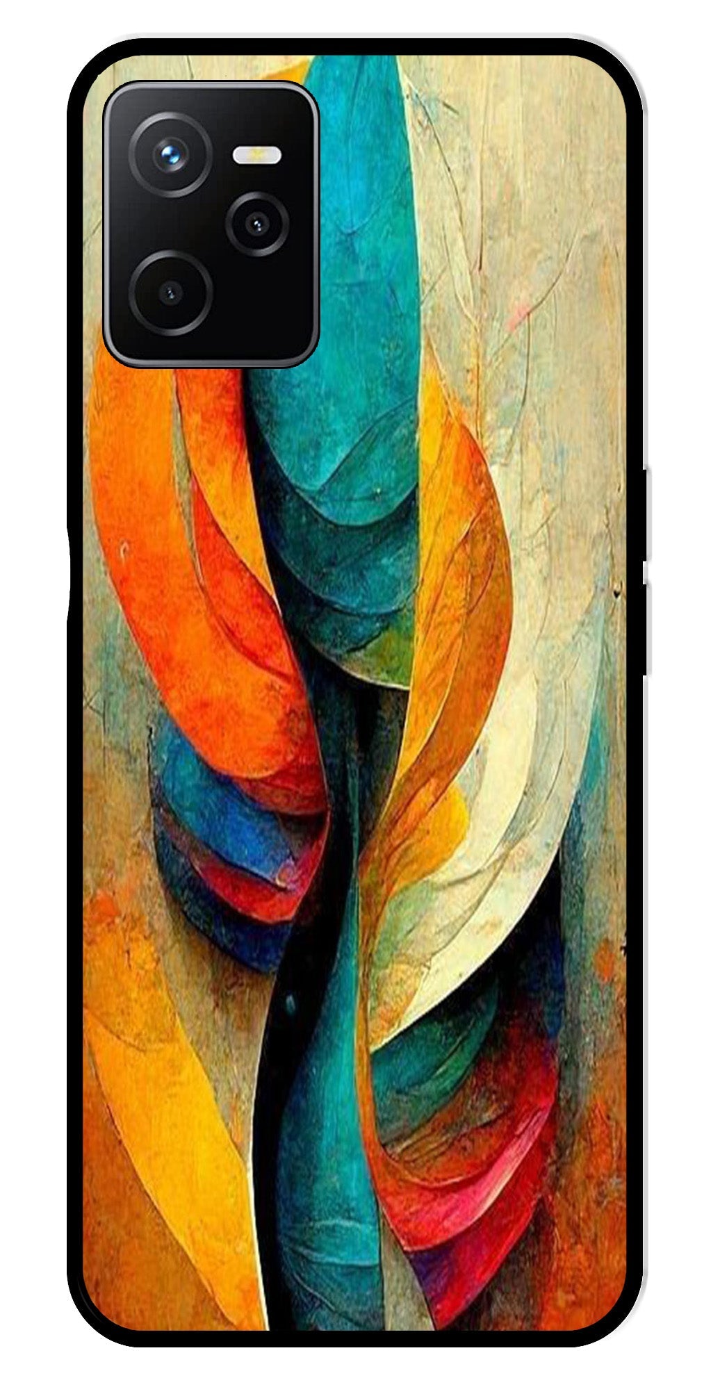 Modern Art Metal Mobile Case for Realme Narzo 50A Modern Art Metal Mobile Case for Realme Narzo 50A (Design No -11)