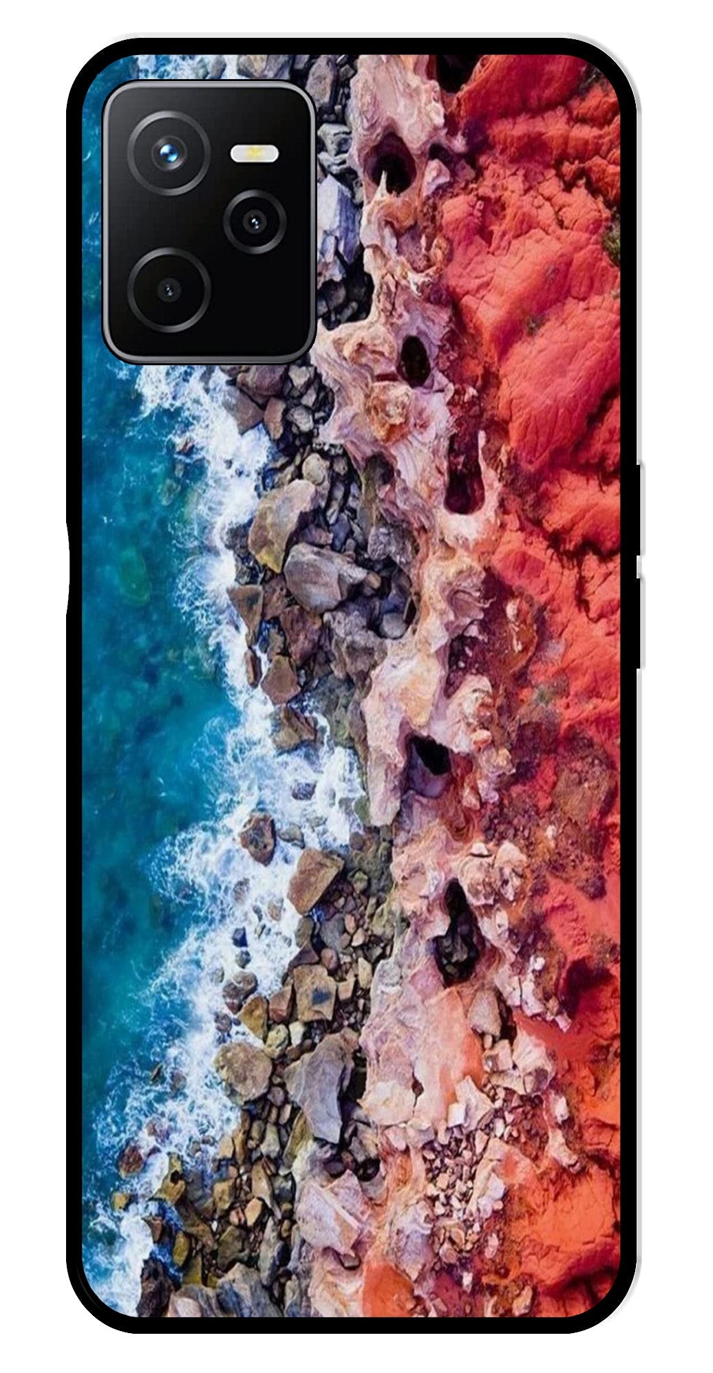 Sea Shore Metal Mobile Case for Realme Narzo 50A Sea Shore Metal Mobile Case for Realme Narzo 50A (Design No -18)