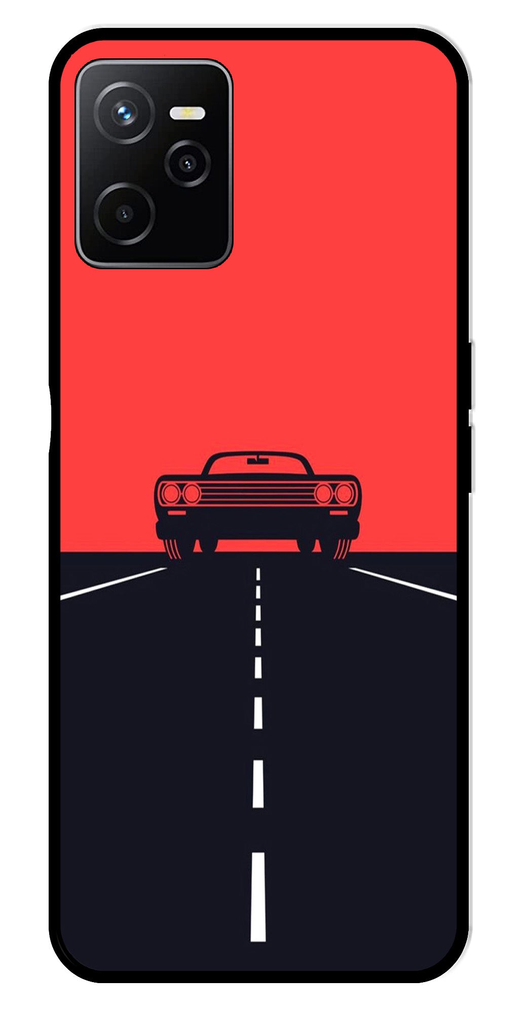 Car Lover Metal Mobile Case for Realme Narzo 50A Car Lover Metal Mobile Case for Realme Narzo 50A (Design No -21)