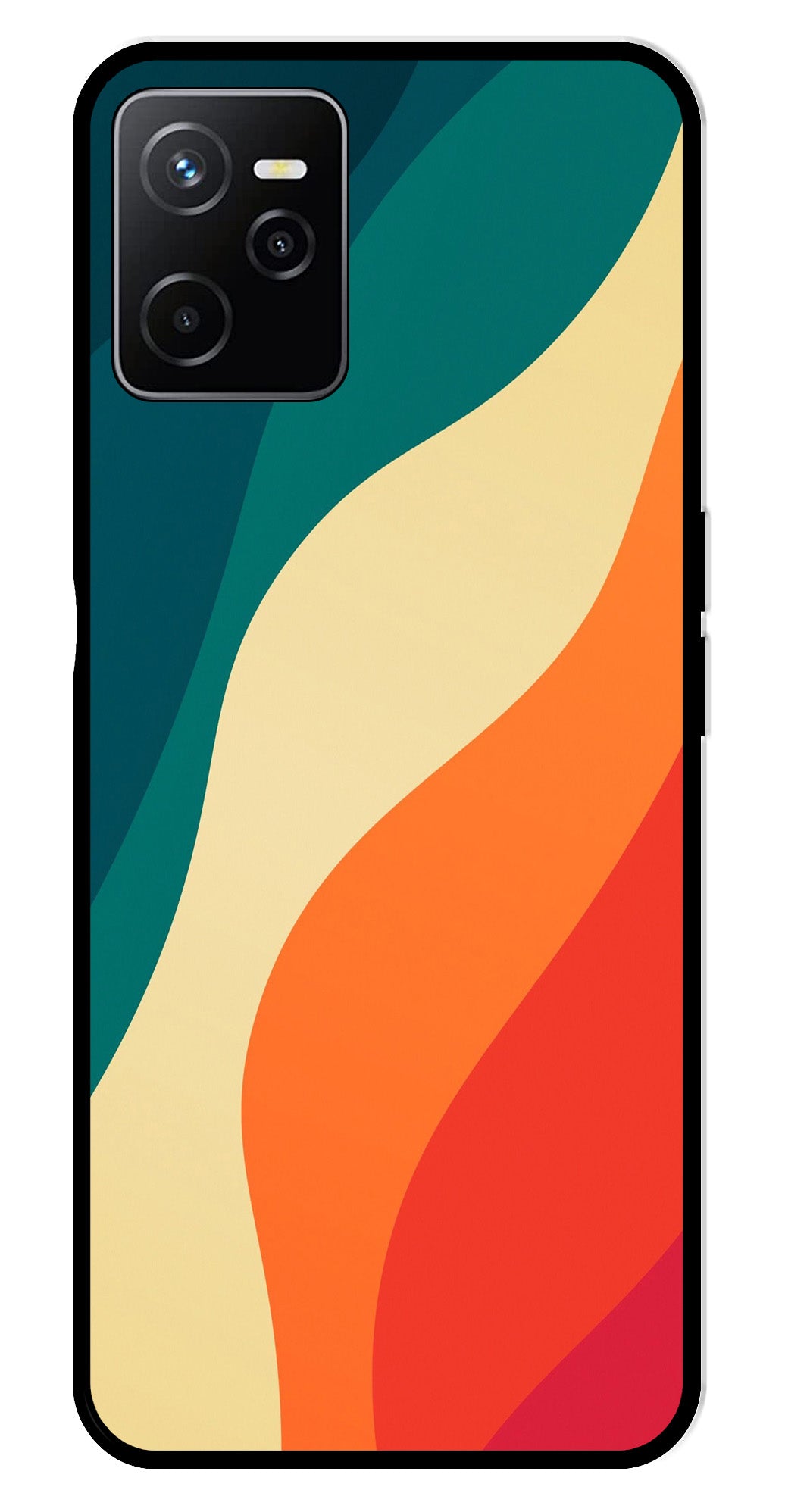 Muted Rainbow Metal Mobile Case for Realme Narzo 50A Muted Rainbow Metal Mobile Case for Realme Narzo 50A (Design No -39)