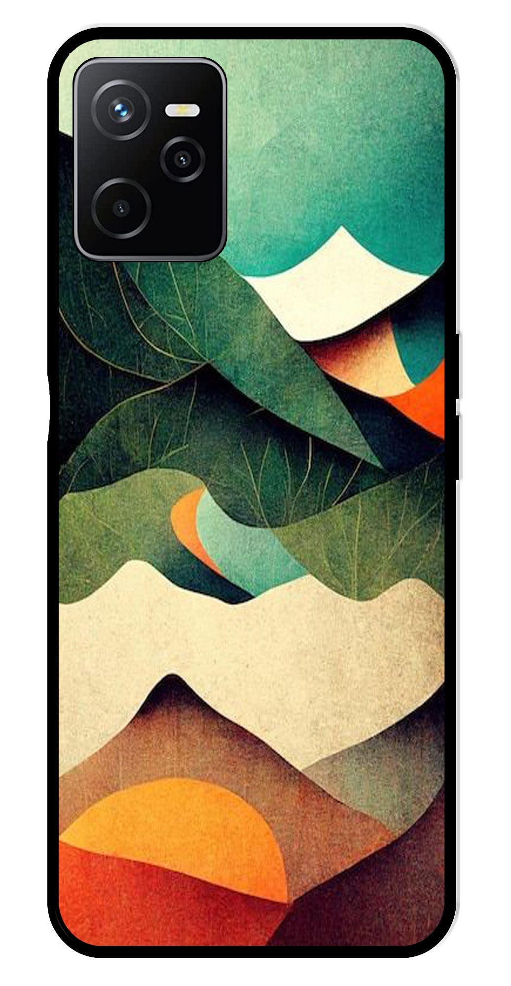 MultiColor Pattern Metal Mobile Case for Realme Narzo 50A MultiColor Pattern Metal Mobile Case for Realme Narzo 50A (Design No -43)