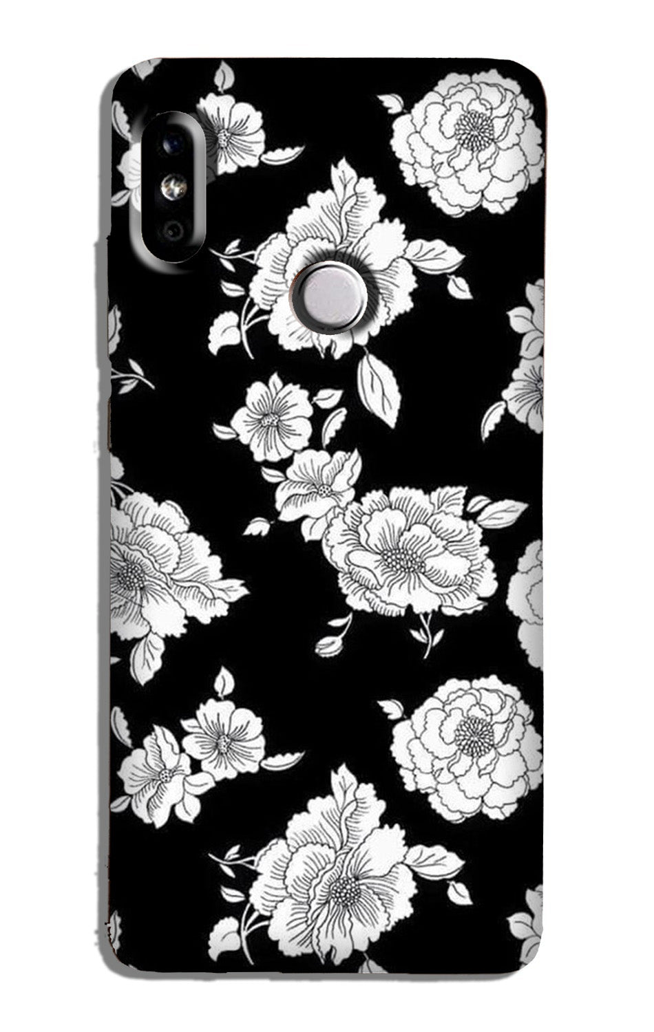 White flowers Black Background Case for Redmi 6 Pro White flowers Black Background Case for Redmi 6 Pro