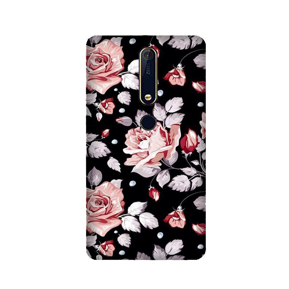Pink rose Mobile Back Case for Nokia 6.1 2018 (Design - 12) Pink rose Case for Nokia 6.1 2018
