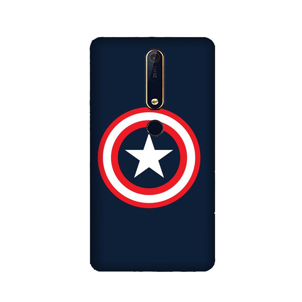 Captain America Mobile Back Case for Nokia 6.1 2018 (Design - 42) Captain America Case for Nokia 6.1 2018