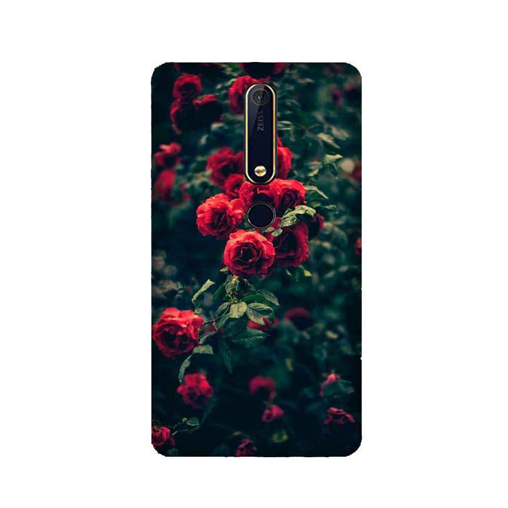Red Rose Mobile Back Case for Nokia 6.1 2018 (Design - 66) Red Rose Case for Nokia 6.1 2018