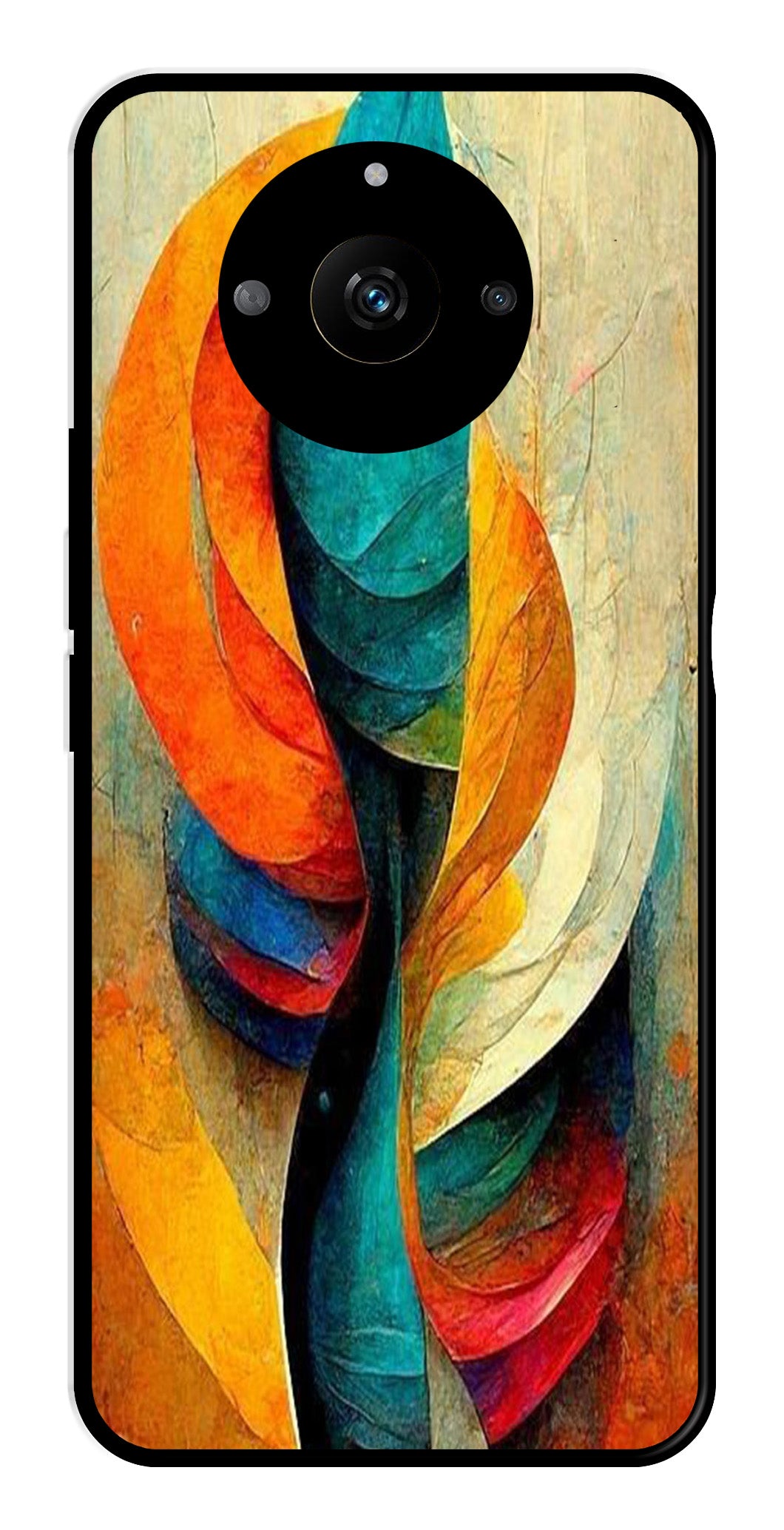 Modern Art Metal Mobile Case for Realme Narzo 60 5G Modern Art Metal Mobile Case for Realme Narzo 60 5G (Design No -11)