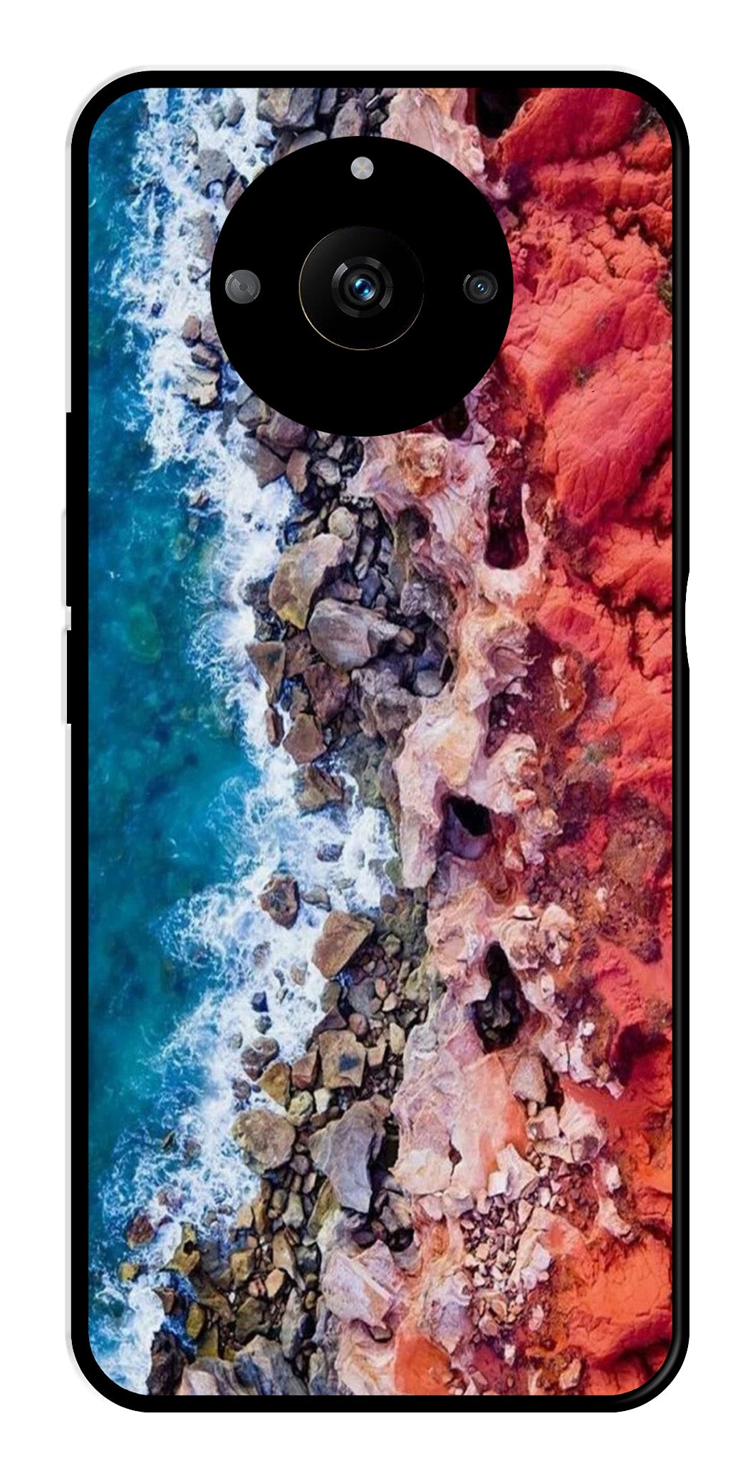 Sea Shore Metal Mobile Case for Realme Narzo 60 5G Sea Shore Metal Mobile Case for Realme Narzo 60 5G (Design No -18)