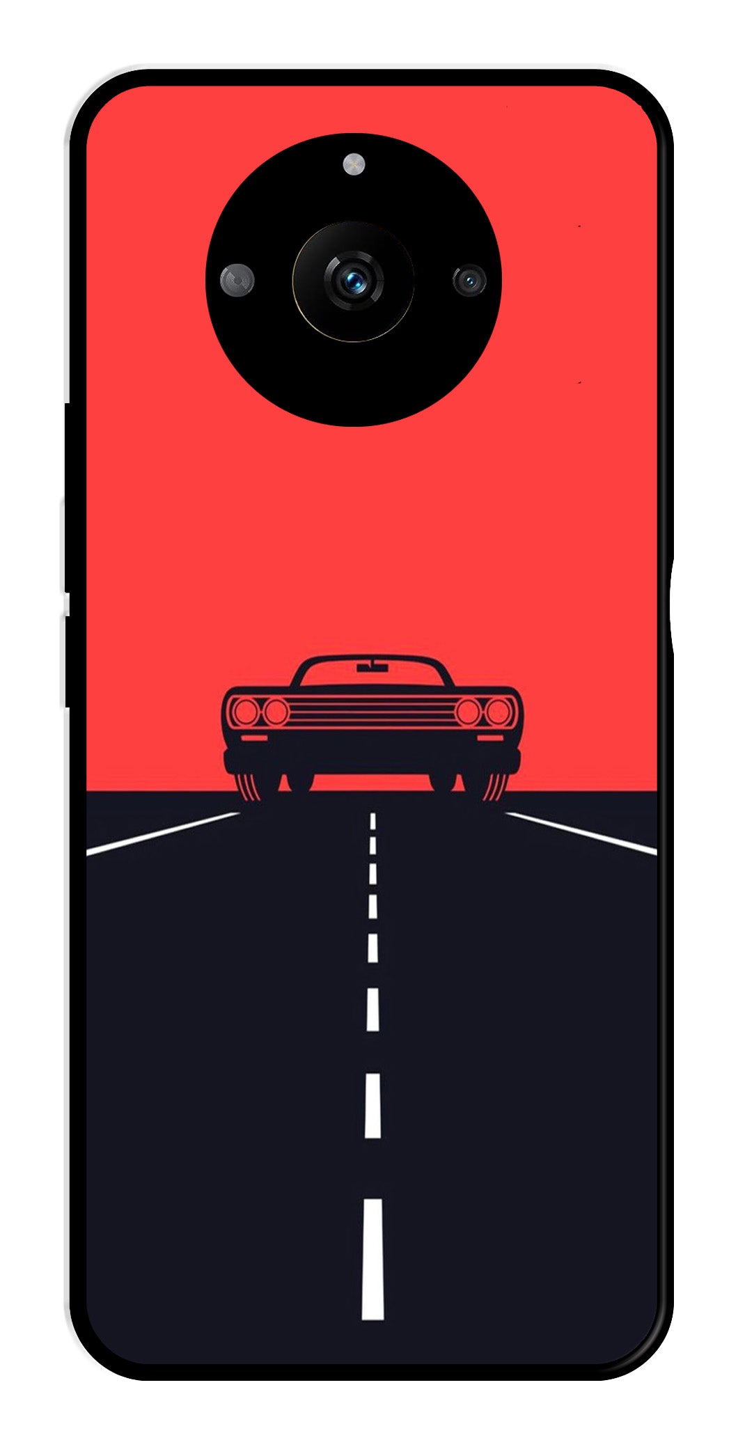 Car Lover Metal Mobile Case for Realme Narzo 60 5G Car Lover Metal Mobile Case for Realme Narzo 60 5G (Design No -21)