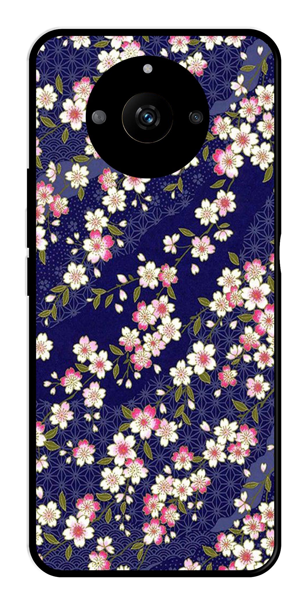 Flower Design Metal Mobile Case for Realme Narzo 60 5G Flower Design Metal Mobile Case for Realme Narzo 60 5G (Design No -25)