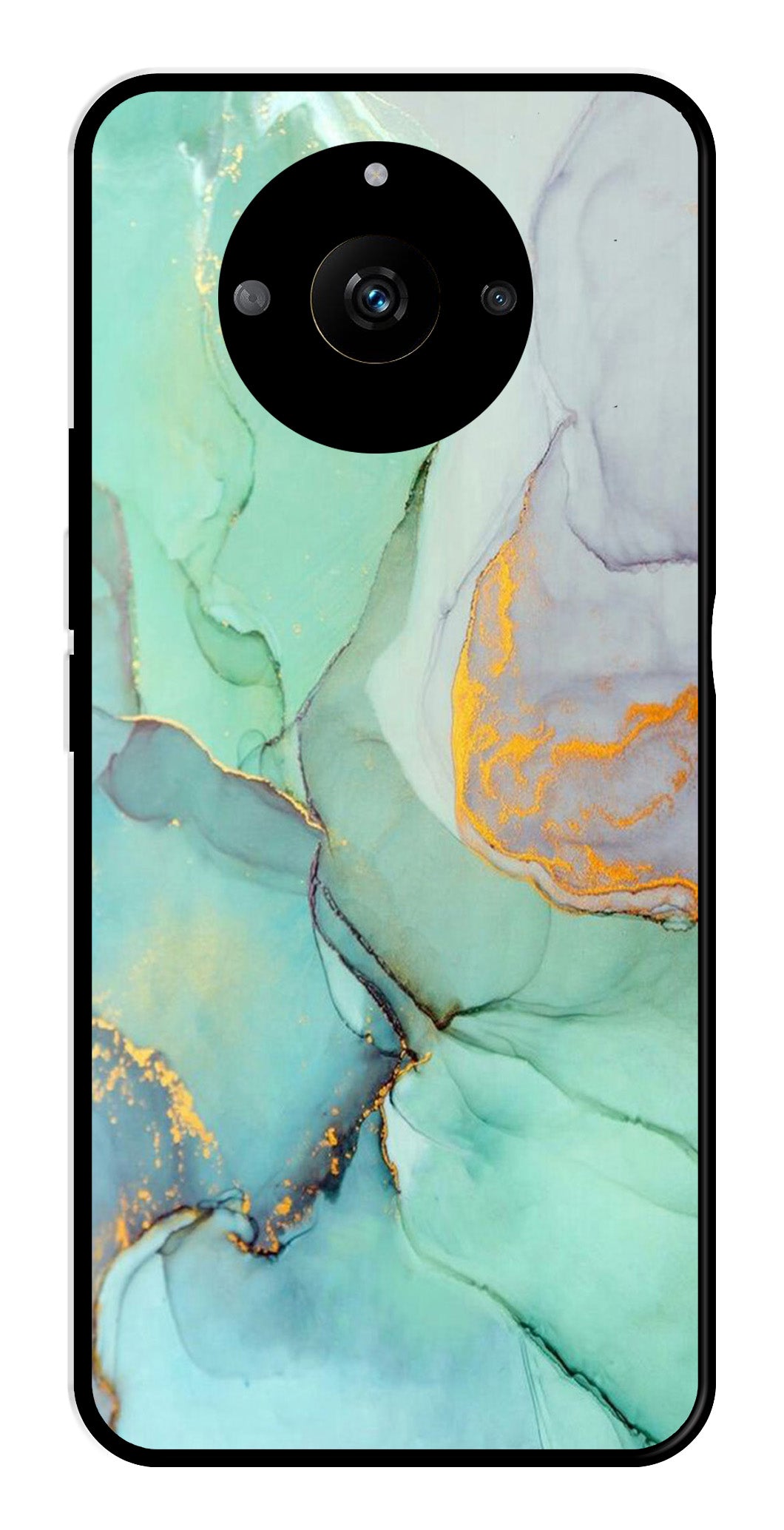 Marble Design Metal Mobile Case for Realme Narzo 60 5G Marble Design Metal Mobile Case for Realme Narzo 60 5G (Design No -46)