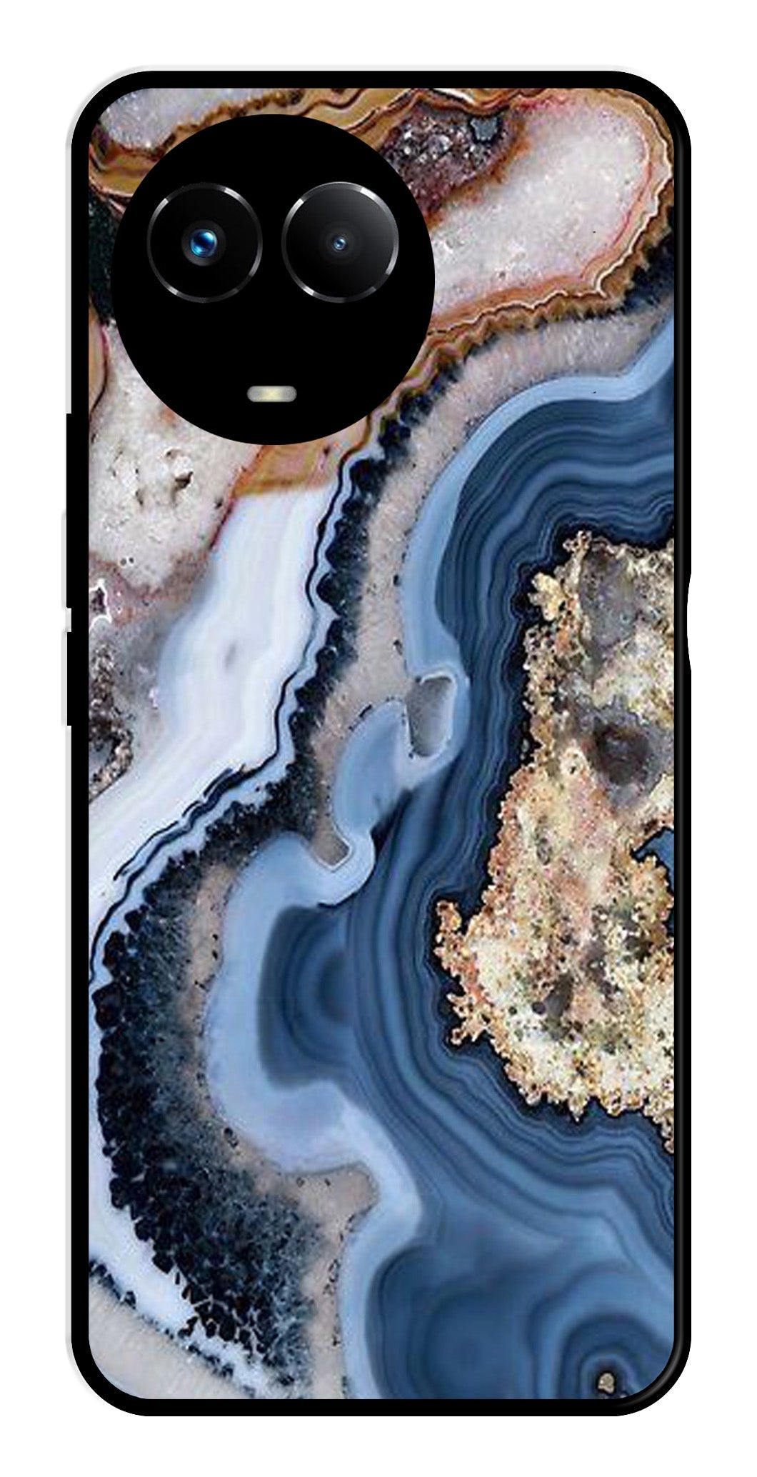 Marble Design Metal Mobile Case for Realme Narzo 60X 5G (Design No -53)