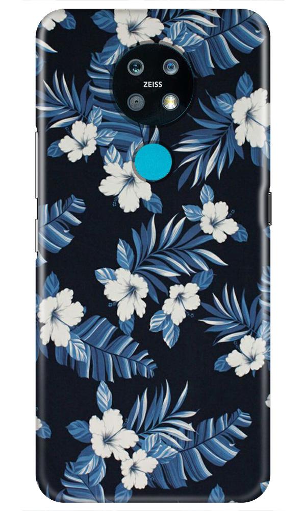 White flowers Blue Background2 Case for Nokia 6.2 White flowers Blue Background2 Case for Nokia 6.2