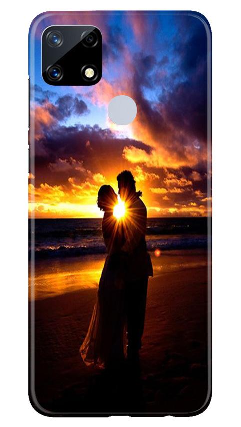 Couple Sea shore Mobile Back Case for Realme Narzo 20 (Design - 13) Couple Sea shore Case for Realme Narzo 20