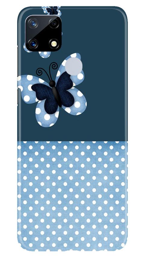 White dots Butterfly Mobile Back Case for Realme Narzo 20 (Design - 31) White dots Butterfly Case for Realme Narzo 20