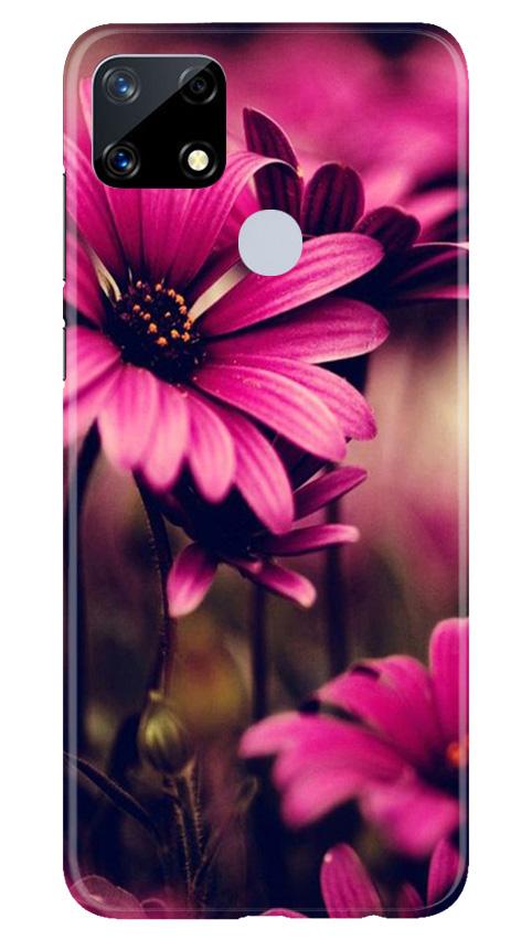 Purple Daisy Mobile Back Case for Realme Narzo 20 (Design - 65) Purple Daisy Case for Realme Narzo 20