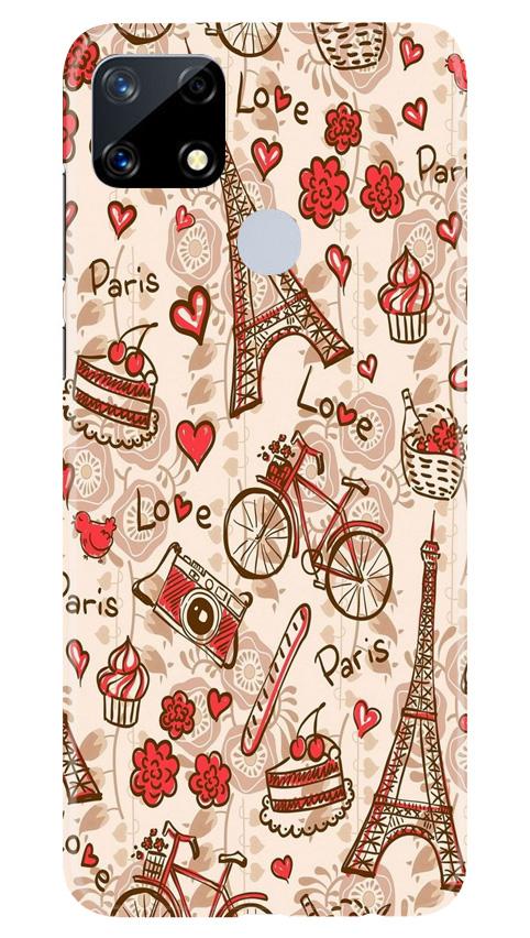 Love Paris Mobile Back Case for Realme Narzo 20 (Design - 103) Love Paris Case for Realme Narzo 20 (Design - 103)