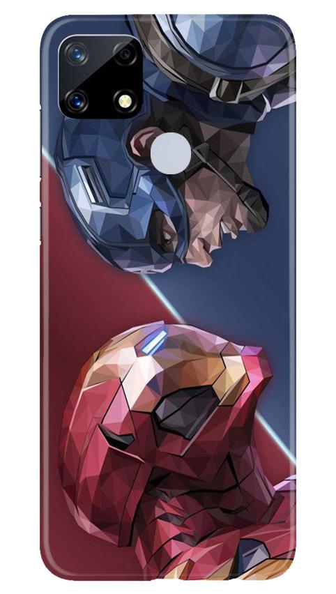 Ironman Captain America Mobile Back Case for Realme Narzo 20 (Design - 245) Ironman Captain America Case for Realme Narzo 20 (Design No. 245)