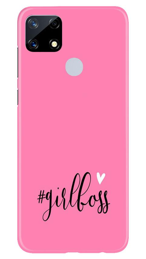 Girl Boss Pink Mobile Back Case for Realme Narzo 20 (Design - 269) Girl Boss Pink Case for Realme Narzo 20 (Design No. 269)