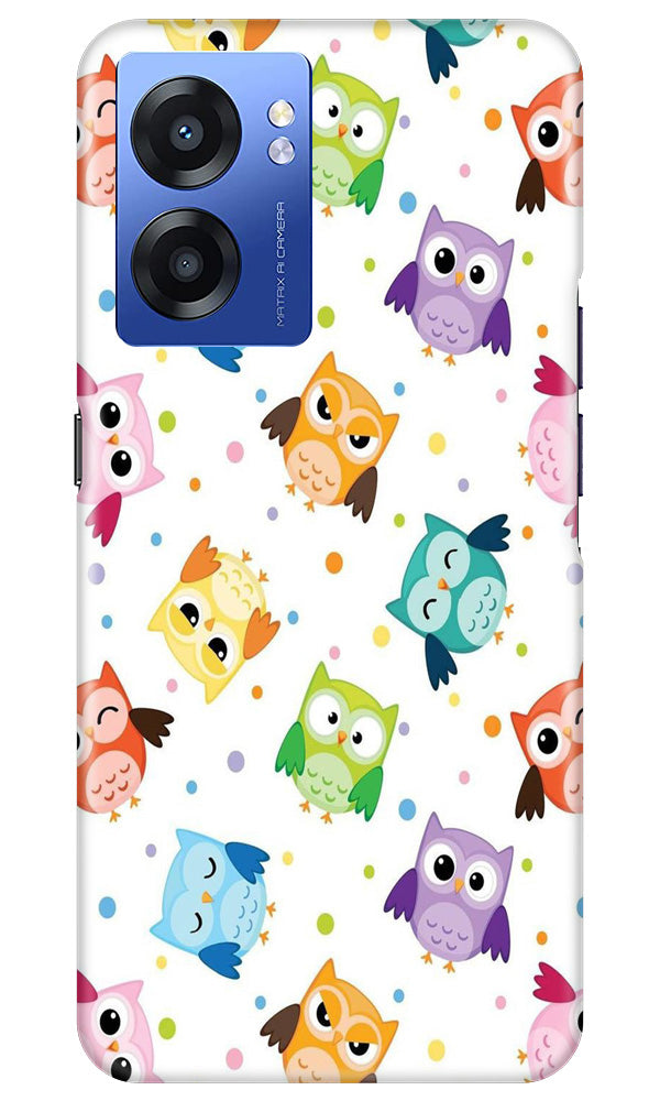 Owl Baground Pattern shore Mobile Back Case for Realme Narzo 50 5G (Design - 13) Owl Baground Pattern shore Case for Realme Narzo 50 5G