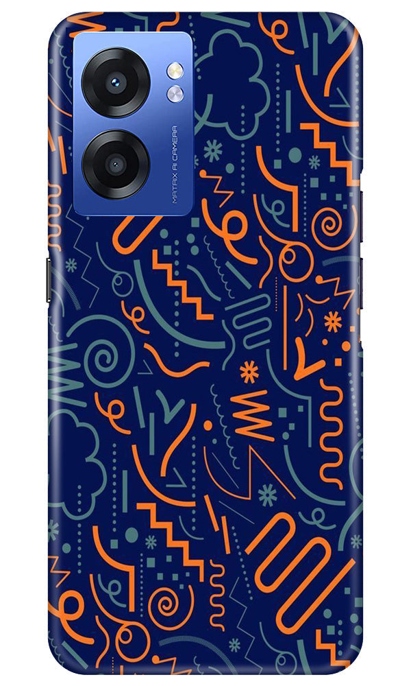 Line Art Baground Mobile Back Case for Realme Narzo 50 5G (Design - 26) Line Art Baground Case for Realme Narzo 50 5G