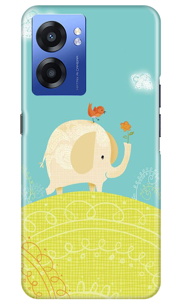 Elephant Painting Mobile Back Case for Realme Narzo 50 5G (Design - 46) Elephant Painting Case for Realme Narzo 50 5G