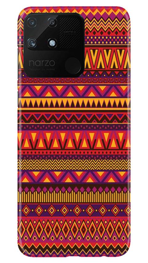 Zigzag line pattern2 Mobile Back Case for Realme Narzo 50A (Design - 10) Zigzag line pattern2 Case for Realme Narzo 50A