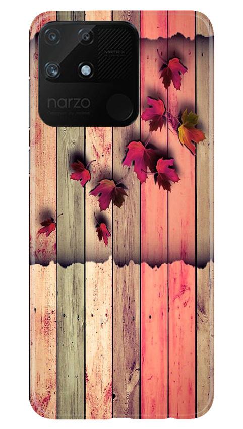 Wooden look2 Mobile Back Case for Realme Narzo 50A (Design - 56) Wooden look2 Case for Realme Narzo 50A
