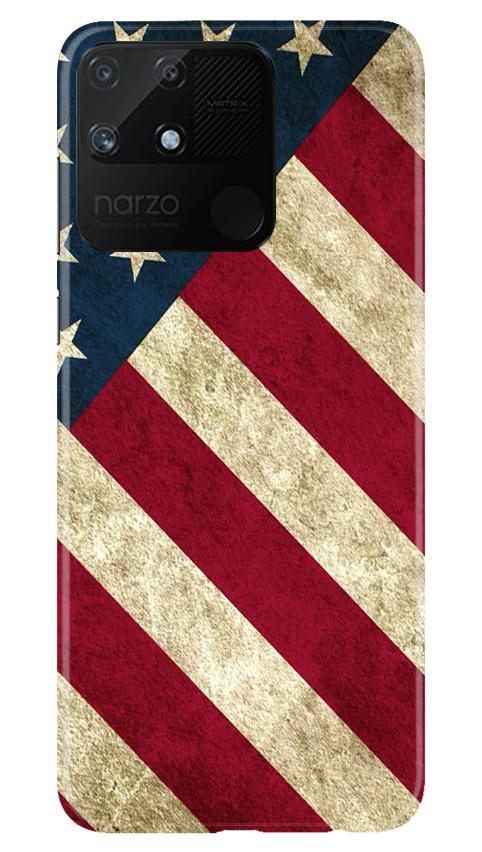 America Mobile Back Case for Realme Narzo 50A (Design - 79) America Case for Realme Narzo 50A
