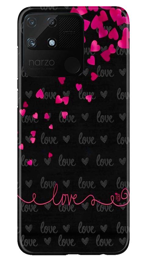 Love in Air Mobile Back Case for Realme Narzo 50A (Design - 89) Love in Air Case for Realme Narzo 50A