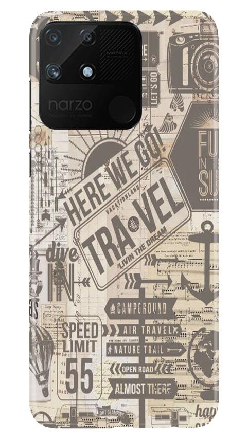 Travel Mobile Back Case for Realme Narzo 50A (Design - 104) Travel Case for Realme Narzo 50A (Design - 104)