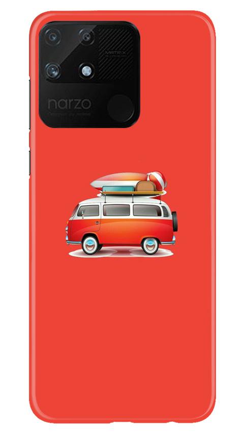 Travel Bus Mobile Back Case for Realme Narzo 50A (Design - 258) Travel Bus Case for Realme Narzo 50A (Design No. 258)