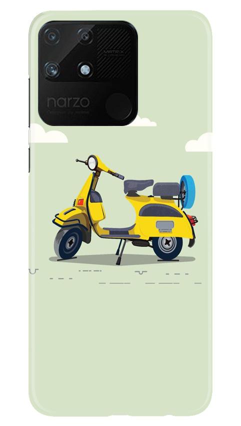 Vintage Scooter Mobile Back Case for Realme Narzo 50A (Design - 260) Vintage Scooter Case for Realme Narzo 50A (Design No. 260)