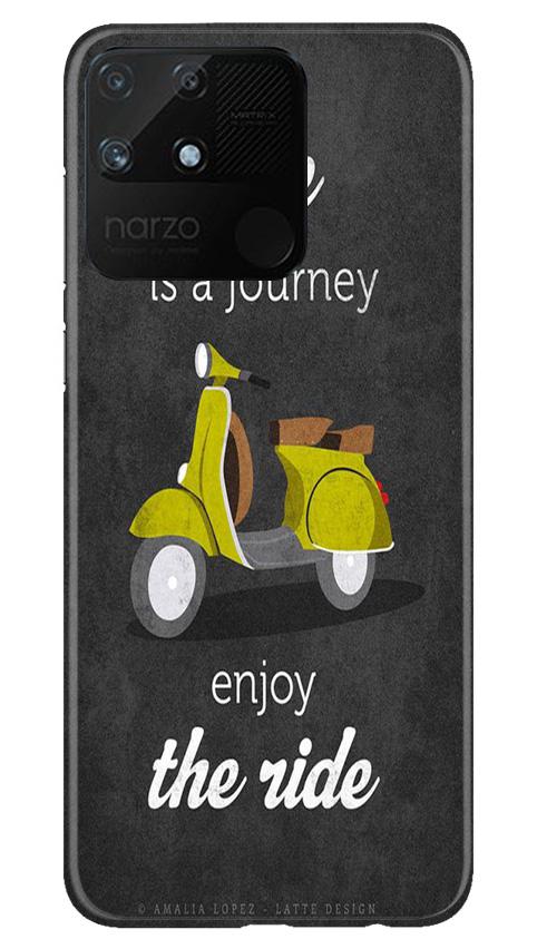 Life is a Journey Mobile Back Case for Realme Narzo 50A (Design - 261) Life is a Journey Case for Realme Narzo 50A (Design No. 261)