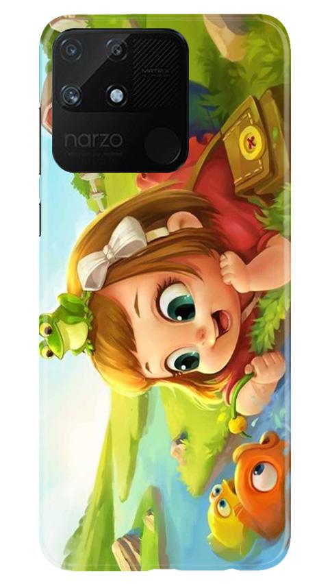 Baby Girl Mobile Back Case for Realme Narzo 50A (Design - 339) Baby Girl Mobile Back Case for Realme Narzo 50A (Design - 339)