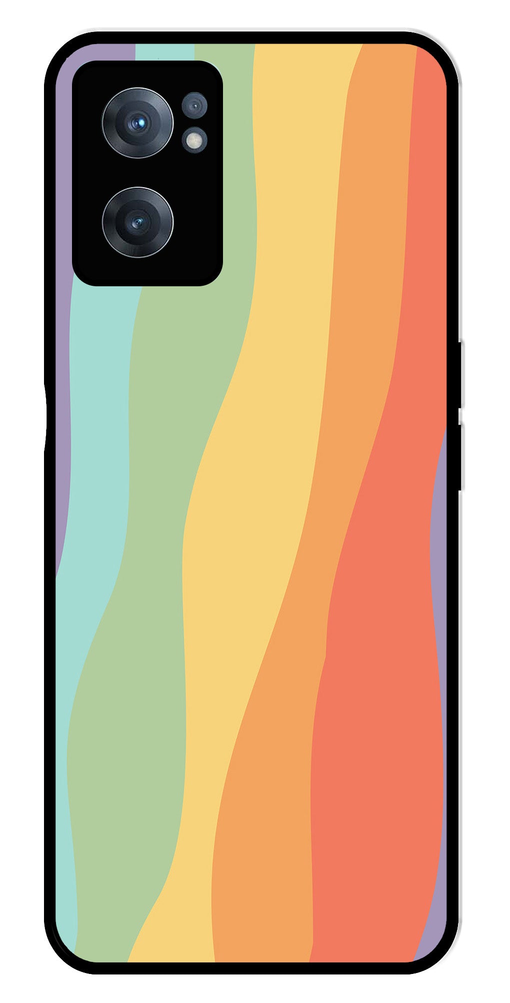 Muted Rainbow Metal Mobile Case for OnePlus Nord CE 2 5G Muted Rainbow Metal Mobile Case for OnePlus Nord CE 2 5G
