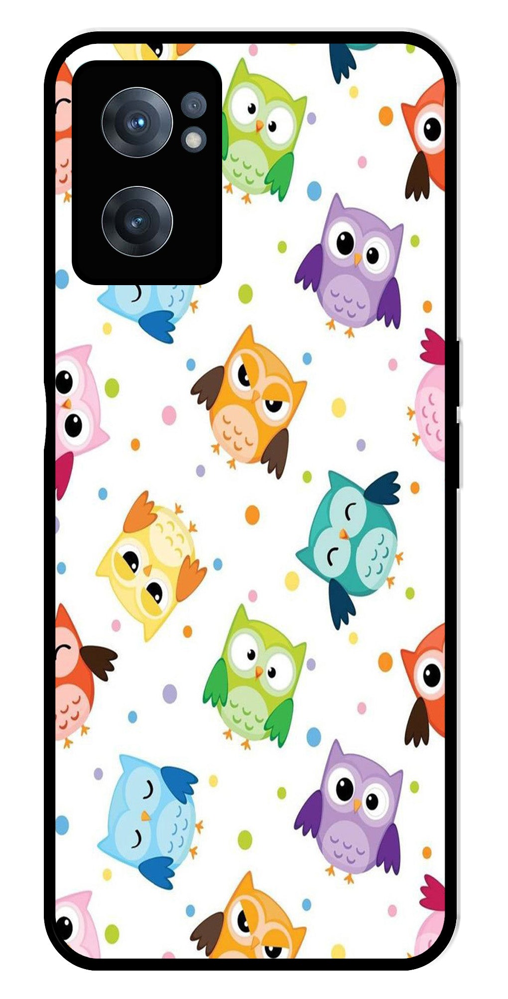 Owls Pattern Metal Mobile Case for OnePlus Nord CE 2 5G Owls Pattern Metal Mobile Case for OnePlus Nord CE 2 5G