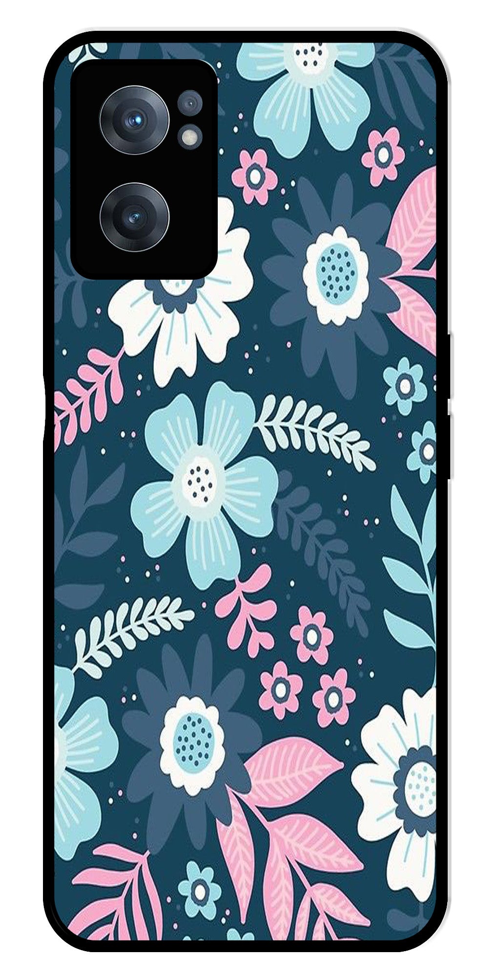 Flower Leaves Design Metal Mobile Case for OnePlus Nord CE 2 5G Flower Leaves Design Metal Mobile Case for OnePlus Nord CE 2 5G