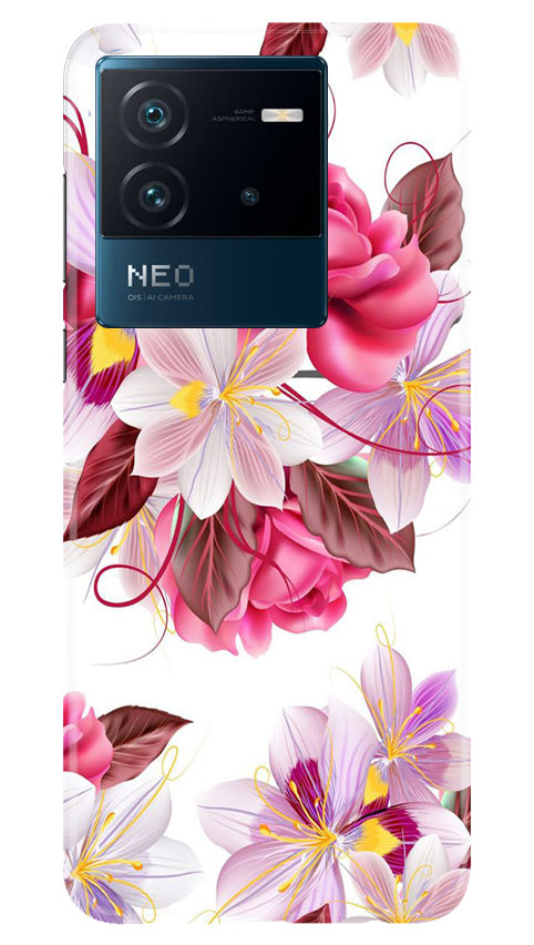 Beautiful flowers Mobile Back Case for iQOO Neo 6 5G (Design - 23) Beautiful flowers Case for iQOO Neo 6 5G