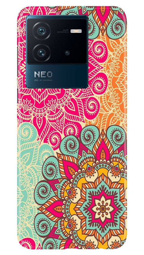 Rangoli art2 Mobile Back Case for iQOO Neo 6 5G (Design - 29) Rangoli art2 Case for iQOO Neo 6 5G