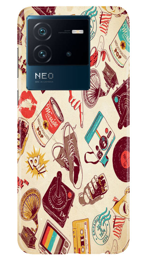 Vintage Mobile Back Case for iQOO Neo 6 5G (Design - 35) Vintage Case for iQOO Neo 6 5G