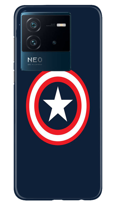 Captain America Mobile Back Case for iQOO Neo 6 5G (Design - 42) Captain America Case for iQOO Neo 6 5G