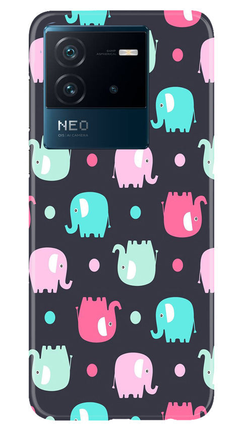 Elephant Baground Mobile Back Case for iQOO Neo 6 5G (Design - 44) Elephant Baground Case for iQOO Neo 6 5G