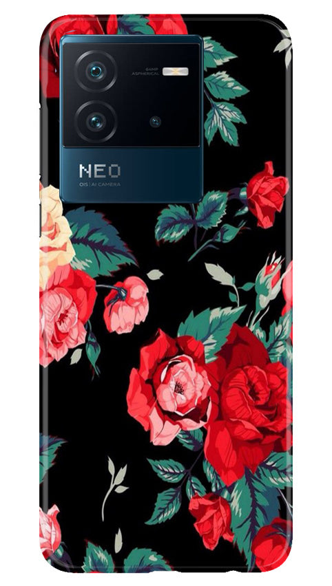 Red Rose2 Mobile Back Case for iQOO Neo 6 5G (Design - 81) Red Rose2 Case for iQOO Neo 6 5G