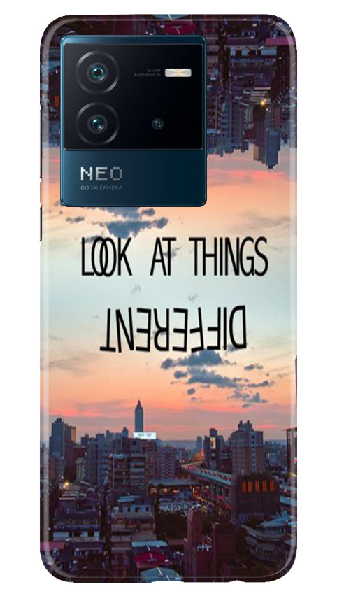 Look at things different Mobile Back Case for iQOO Neo 6 5G (Design - 99) Look at things different Case for iQOO Neo 6 5G