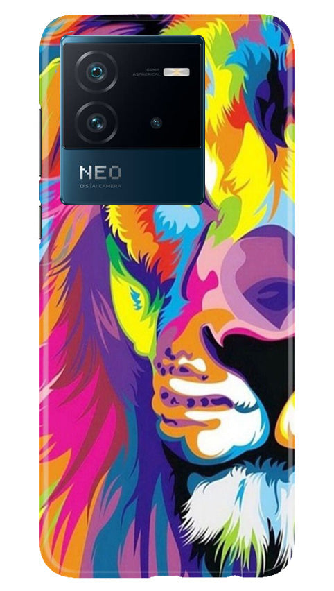 Colorful Lion Mobile Back Case for iQOO Neo 6 5G (Design - 110) Colorful Lion Case for iQOO Neo 6 5G (Design - 110)