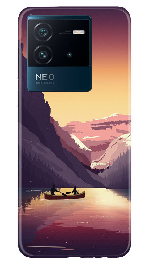 Mountains Boat Mobile Back Case for iQOO Neo 6 5G (Design - 150) Mountains Boat Case for iQOO Neo 6 5G (Design - 150)