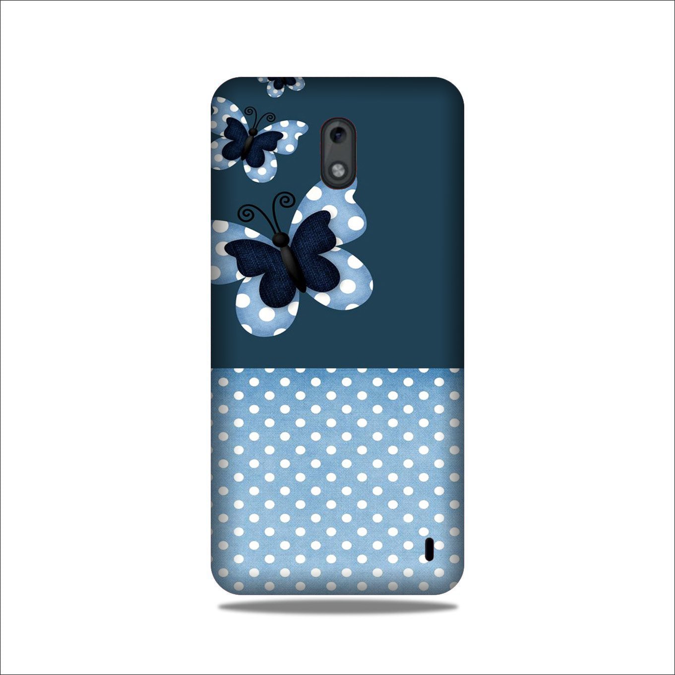 White dots Butterfly Case for Nokia 2 White dots Butterfly Case for Nokia 2