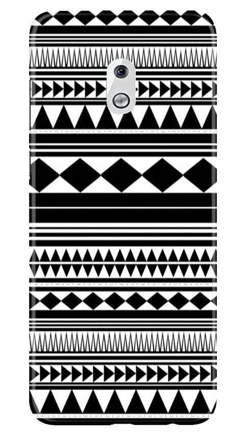 Black white Pattern Mobile Back Case for Nokia 2.1 (Design - 5) Black white Pattern Case for Nokia 2.1